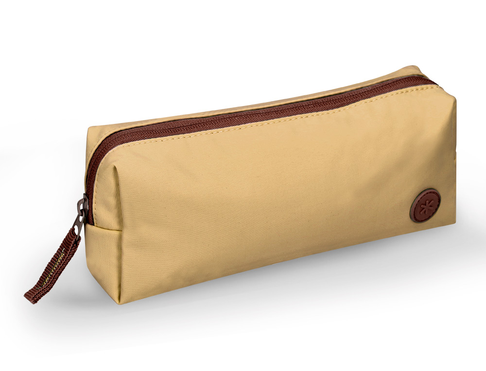 ESTOJO ESCOLAR ANTARTIK 1 COMPARTIMENTO COMPLEMENTO DA MOCHILA TEENS COR BEGE 80X55X210 MM