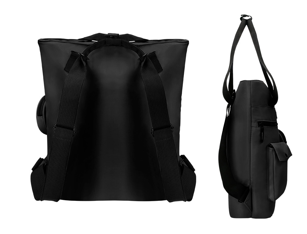 MOCHILA ANTARTIK BOLSO CASUAL COR PRETO 400X120X390 MM