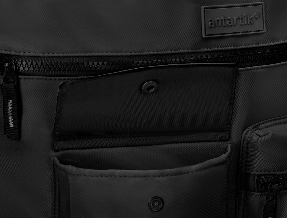 MOCHILA ANTARTIK BOLSO CASUAL COR PRETO 400X120X390 MM