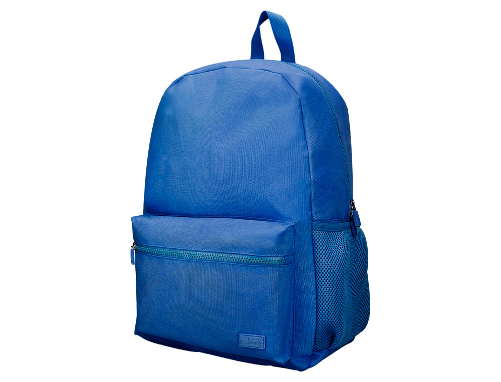 MOCHILA ESCOLAR LIDERPAPEL BOLSO LATERAL ELASTICO COR AZUL MARINHO 400X125X300 MM