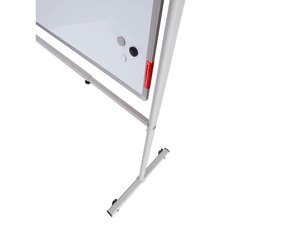 QUADRO BRANCO ROCADA ACO VITRIFICADO MAGNETICO MOLDURA ALUMINIO DUPLA FACE GIRATORIO 120X200 CM
