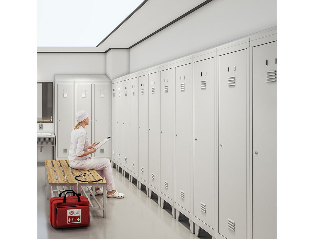 ARMARIO METALICO ROCADA 400 2 MODULOS X 2 PORTAS CINZA 820X500X1800 MM