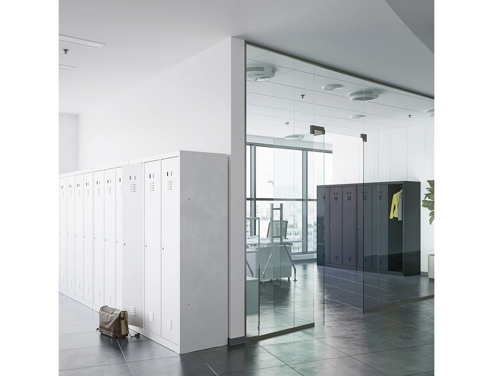 ARMARIO METALICO ROCADA 400 2 MODULOS X 4 PORTAS CINZA 820X500X1800 MM