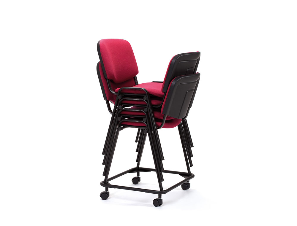 CADEIRA ROCADA CONFIDENTE ESTRUTURA METALICA ASSENTO TECIDO ANTI FOGO CINZA 570X410X810 MM