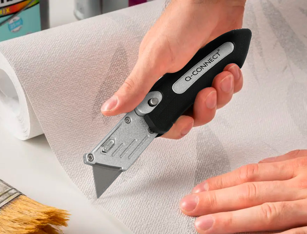 X-ATO Q-CONNECT DOBRAVEL XD-925 COM MECANISMO DE RECARGA RAPIDO LAMINA LARGA PUNHO ANTIDESLIZANTE