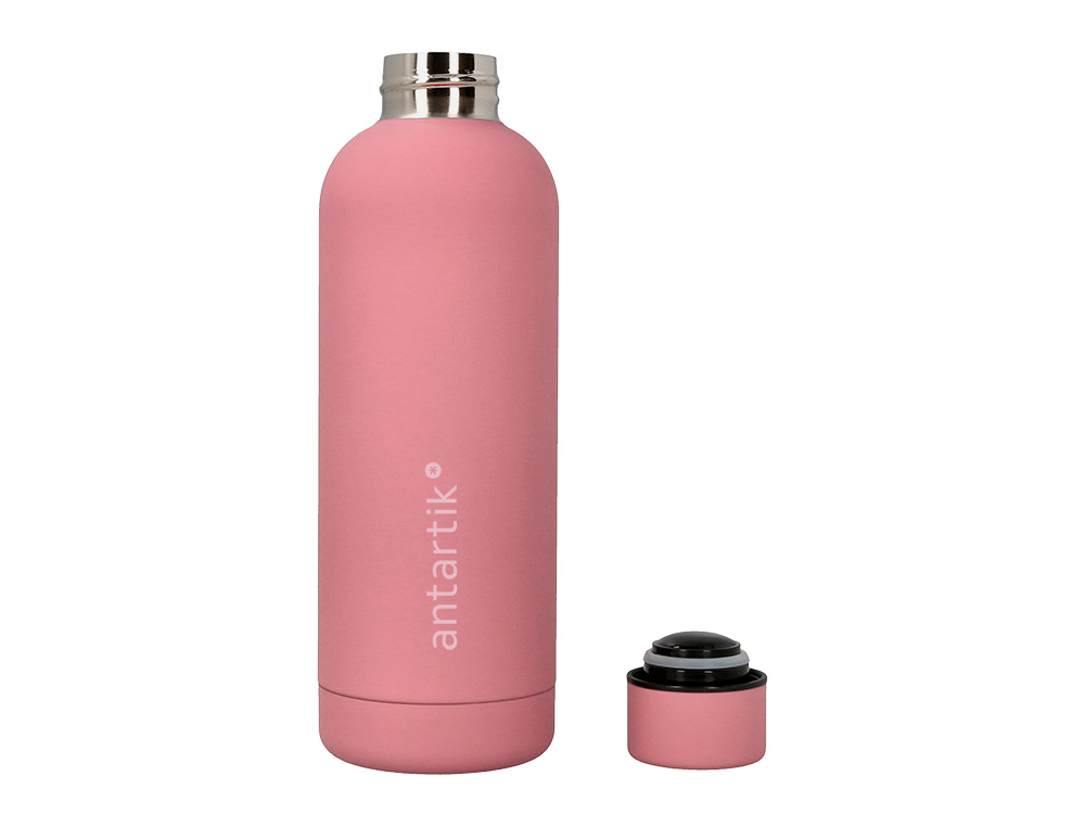GARRAFA ANTARTIK ISOTERMICA ACO INOXIDAVEL LIVRE DE BPA COR ROSA 500 ML