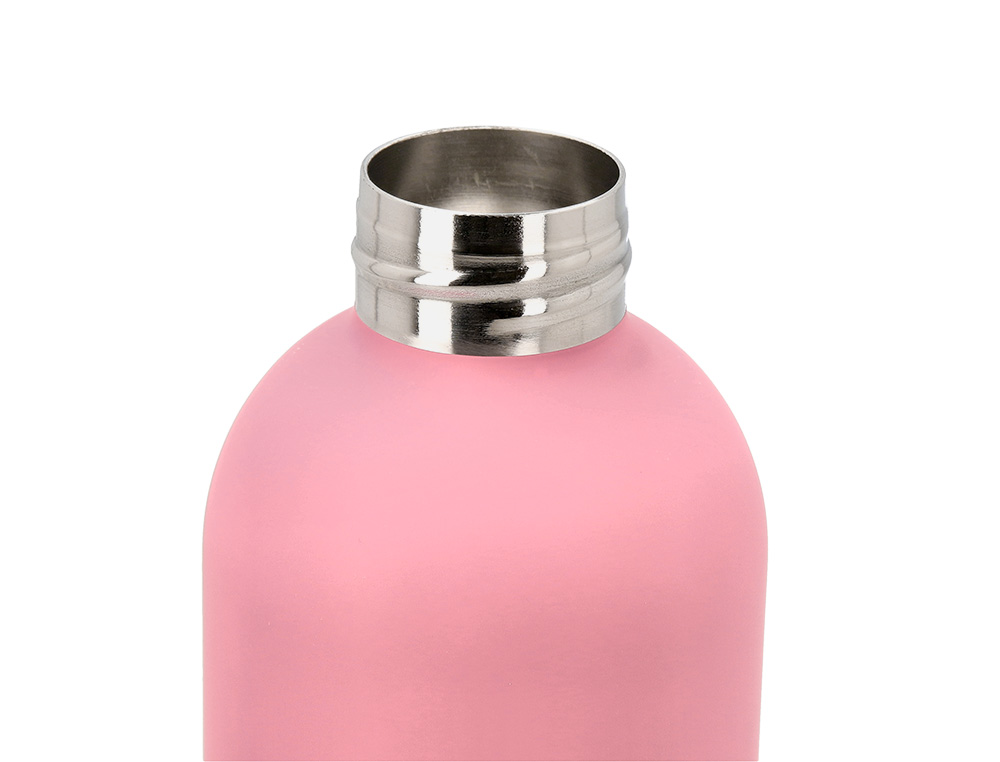 GARRAFA ANTARTIK ISOTERMICA ACO INOXIDAVEL LIVRE DE BPA COR ROSA 500 ML