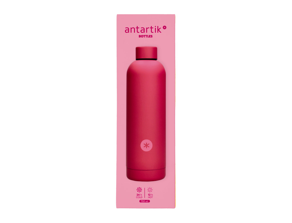 GARRAFA ANTARTIK ISOTERMICA ACO INOXIDAVEL LIVRE DE BPA COR FUCSIA 750 ML