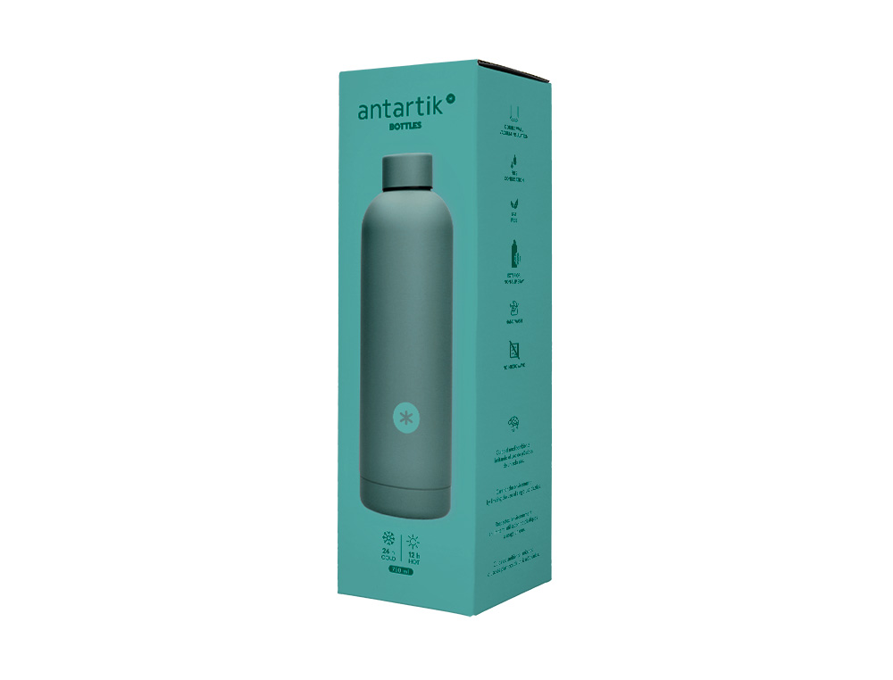 GARRAFA ANTARTIK ISOTERMICA ACO INOXIDAVEL LIVRE DE BPA COR TURQUESA 750 ML