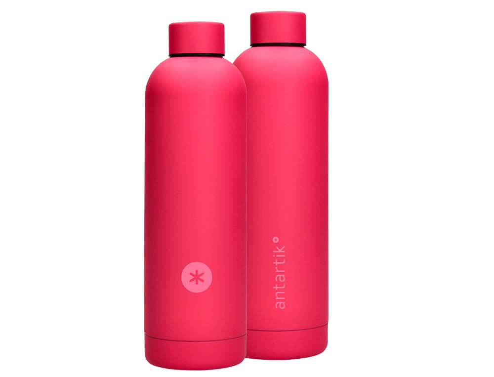 GARRAFA ANTARTIK ISOTERMICA EXPOSITOR 8 UDS CORES SORTIDAS ACO INOXIDAVEL LIVRE DE BPA 750 ML