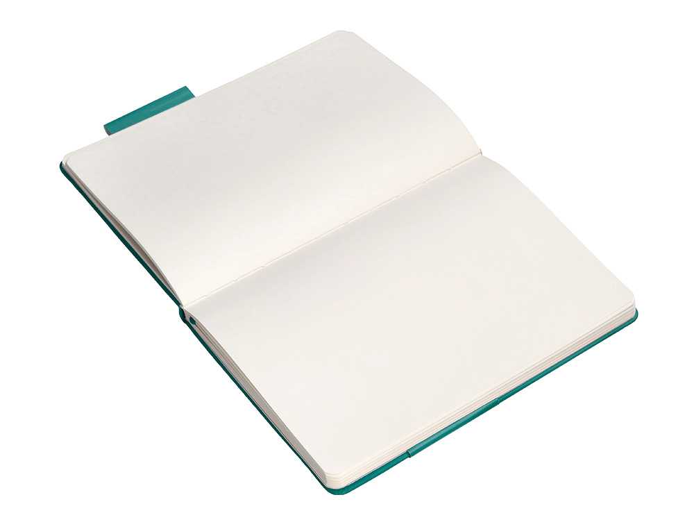 CADERNO COM ELASTICO ANTARTIK NOTES CAPA DURA A5 LISO VERDE AGUA-MARINHA 100 FOLHAS 80 GR FSC