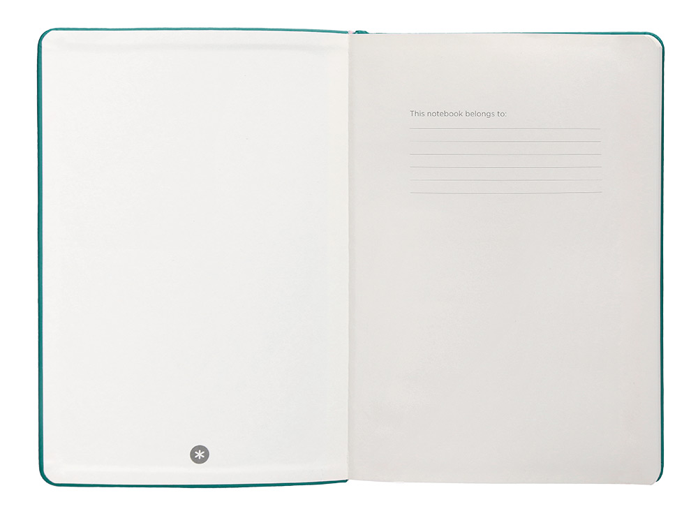 CADERNO COM ELASTICO ANTARTIK NOTES CAPA DURA A5 LISO VERDE AGUA-MARINHA 100 FOLHAS 80 GR FSC