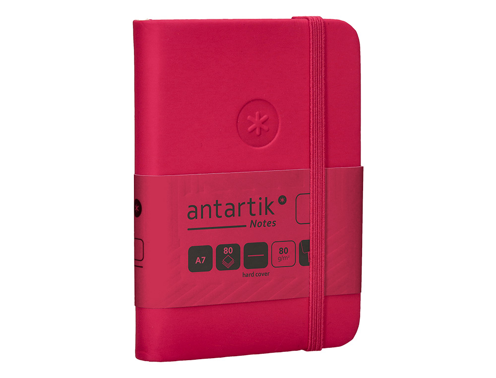 CADERNO COM ELASTICO ANTARTIK NOTES CAPA DURA A7 LISO FUCSIA 80 FOLHAS 80 GR FSC