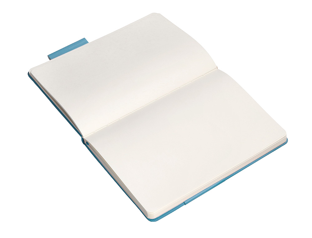 CADERNO COM ELASTICO ANTARTIK NOTES CAPA DURA A5 LISO AZUL CLARO 100 FOLHAS 80 GR FSC