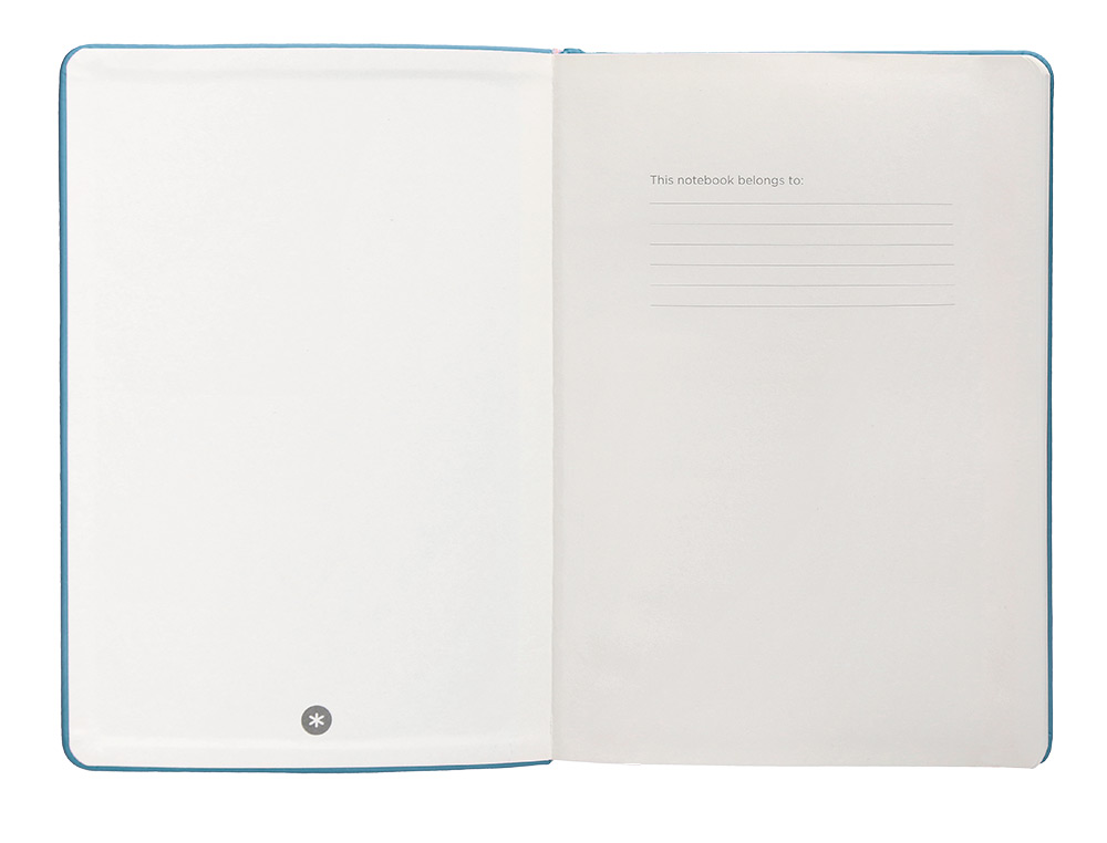 CADERNO COM ELASTICO ANTARTIK NOTES CAPA DURA A5 LISO AZUL CLARO 100 FOLHAS 80 GR FSC