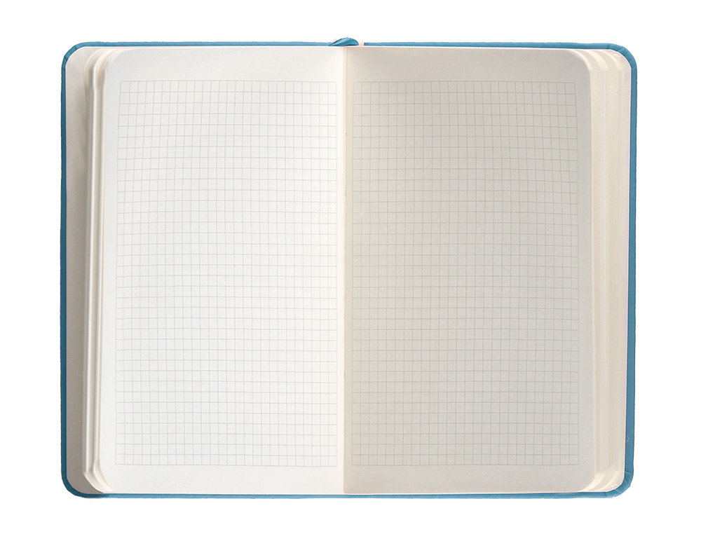 CADERNO COM ELASTICO ANTARTIK NOTES CAPA DURA A6 QUADRICULADO AZUL CLARO 100 FOLHAS 80 GR FSC