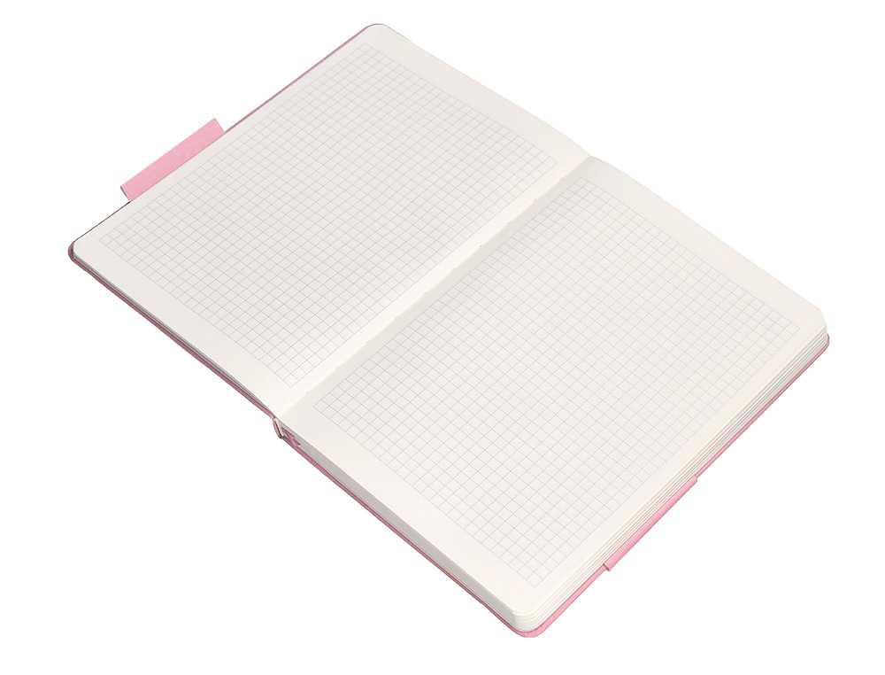 CADERNO COM ELASTICO ANTARTIK NOTES CAPA DURA A5 QUADRICULADO ROSA PASTEL 100 FOLHAS 80 GR FSC