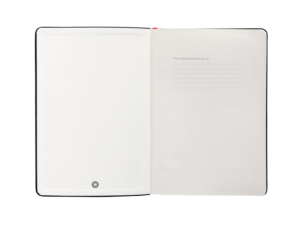 CADERNO COM ELASTICO ANTARTIK NOTES CAPA DURA A4 QUADRICULADO PRETO E VERMELHO 100 FOLHAS 80 GR FSC