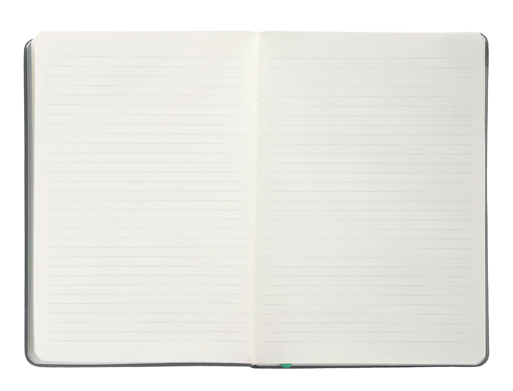 CADERNO COM ELASTICO ANTARTIK NOTES CAPA DURA A5 PAUTADO CINZA E TURQUESA 100 FOLHAS 80 GR FSC