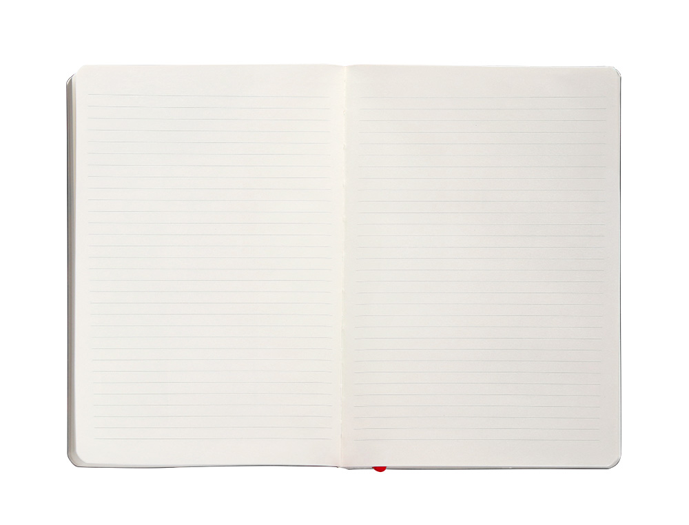 CADERNO COM ELASTICO ANTARTIK NOTES CAPA MOLE A5 PAUTADO PRETO E VERMELHO 80 FOLHAS 80 GR FSC