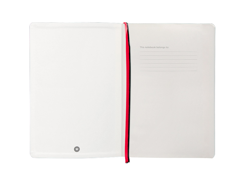 CADERNO COM ELASTICO ANTARTIK NOTES CAPA MOLE A5 QUADRICULADO PRETO E VERMELHO 80 FOLHAS 80 GR FSC