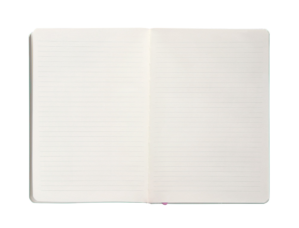 CADERNO COM ELASTICO ANTARTIK NOTES CAPA MOLE A5 PAUTADO ROSA E TURQUESA 80 FOLHAS 80 GR FSC