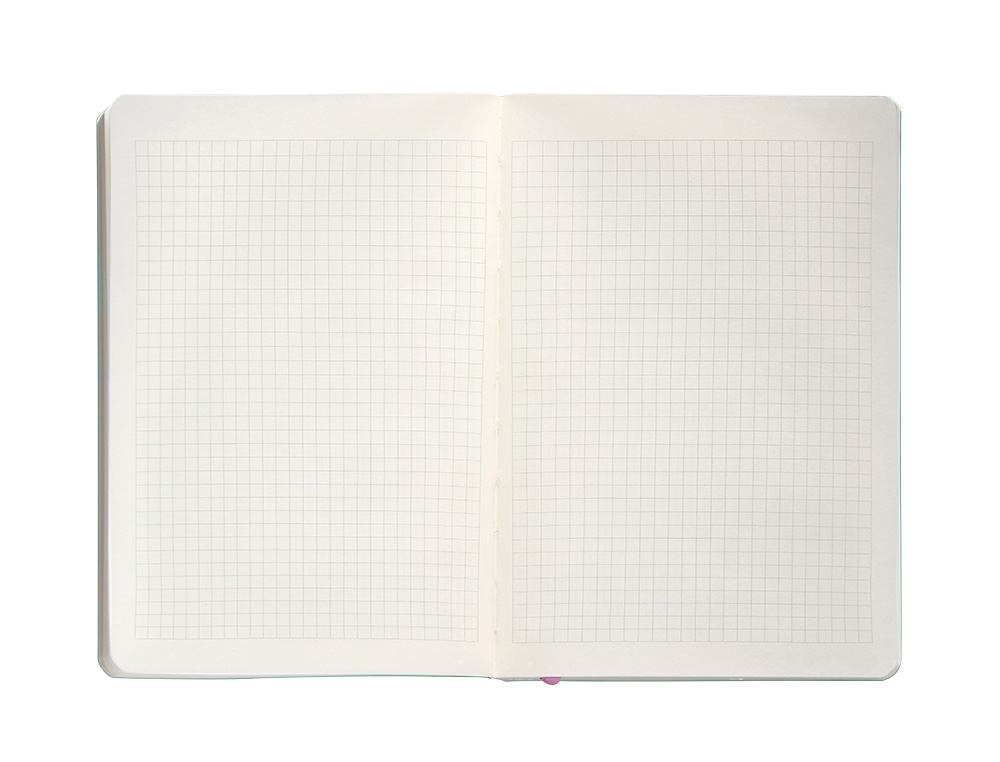 CADERNO COM ELASTICO ANTARTIK NOTES CAPA MOLE A5 QUADRICULADO ROSA E TURQUESA 80 FOLHAS 80 GR FSC