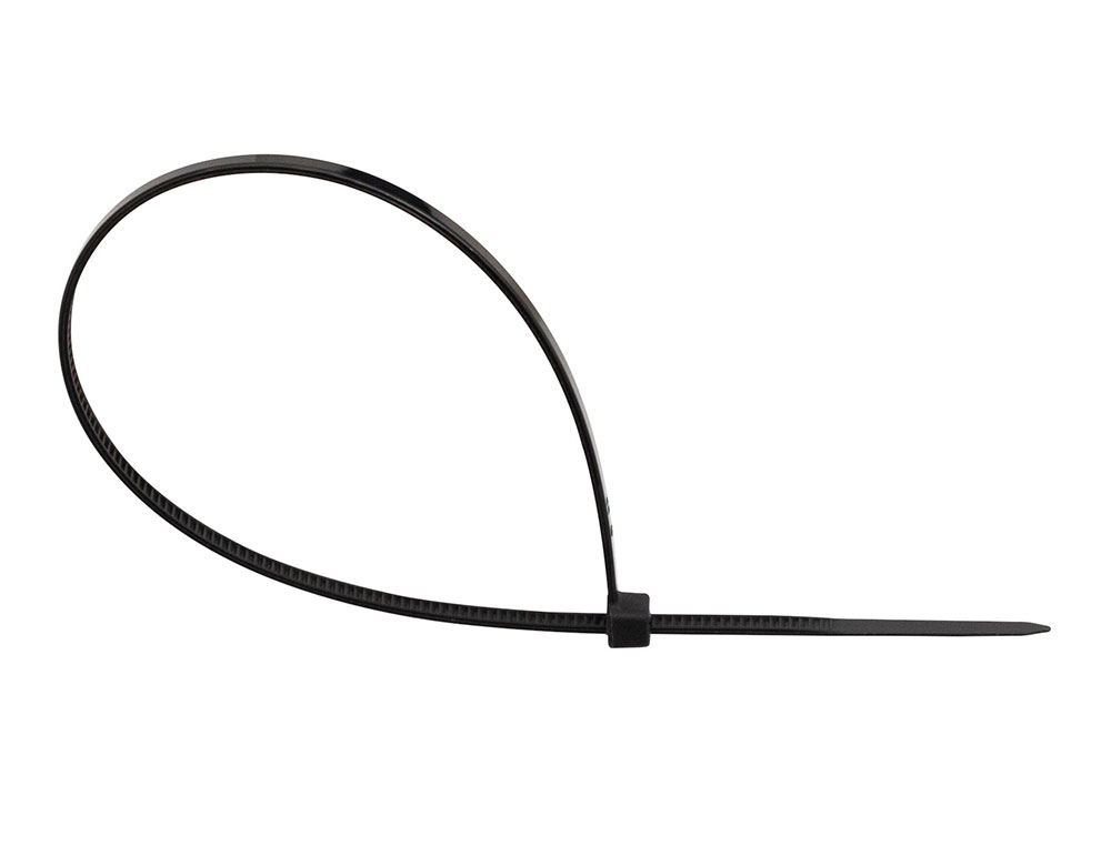ABRACADEIRA Q-CONNECT COR PRETO 200X2,5 MM BOLSA DE 100 UNIDADES