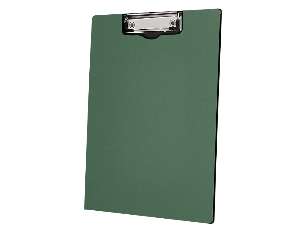 PORTA NOTAS Q-CONNECT COM MOLA MINICLIP SUPERIOR DIN A4 PLASTICO 50% RECICLADO VERDE AZEITONA ESPESSURA 2,1 MM