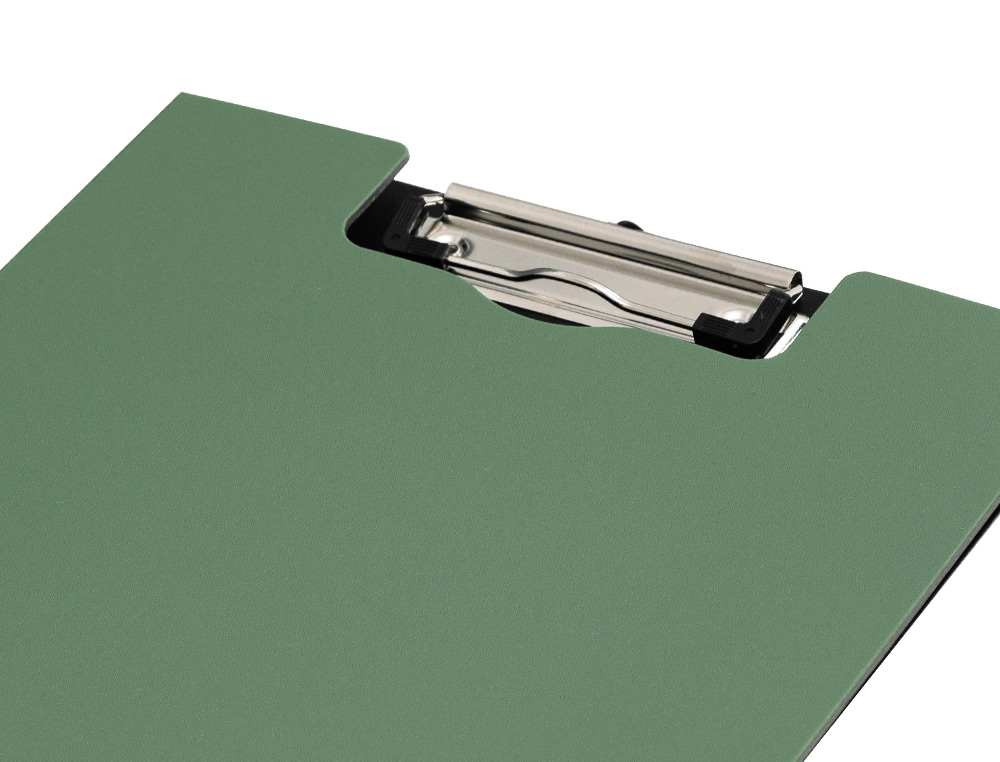 PORTA NOTAS Q-CONNECT COM MOLA MINICLIP SUPERIOR DIN A4 PLASTICO 50% RECICLADO VERDE AZEITONA ESPESSURA 2,1 MM
