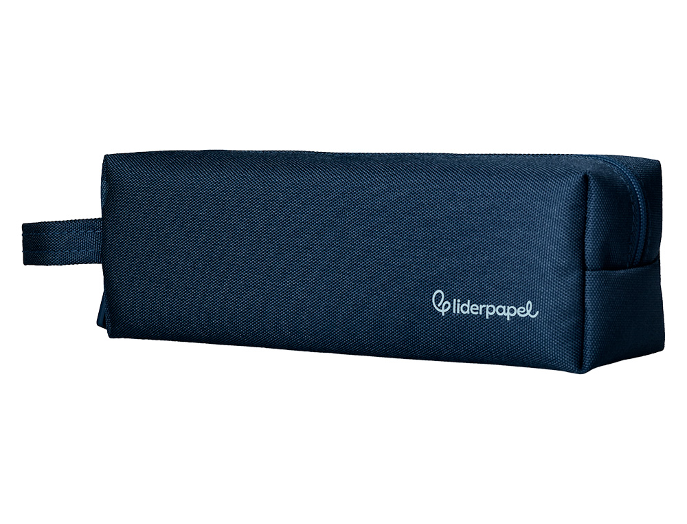 ESTOJO ESCOLAR LIDERPAPEL CLASSIC RETANGULAR COM ASA 210X70 MM AZUL MARINHO