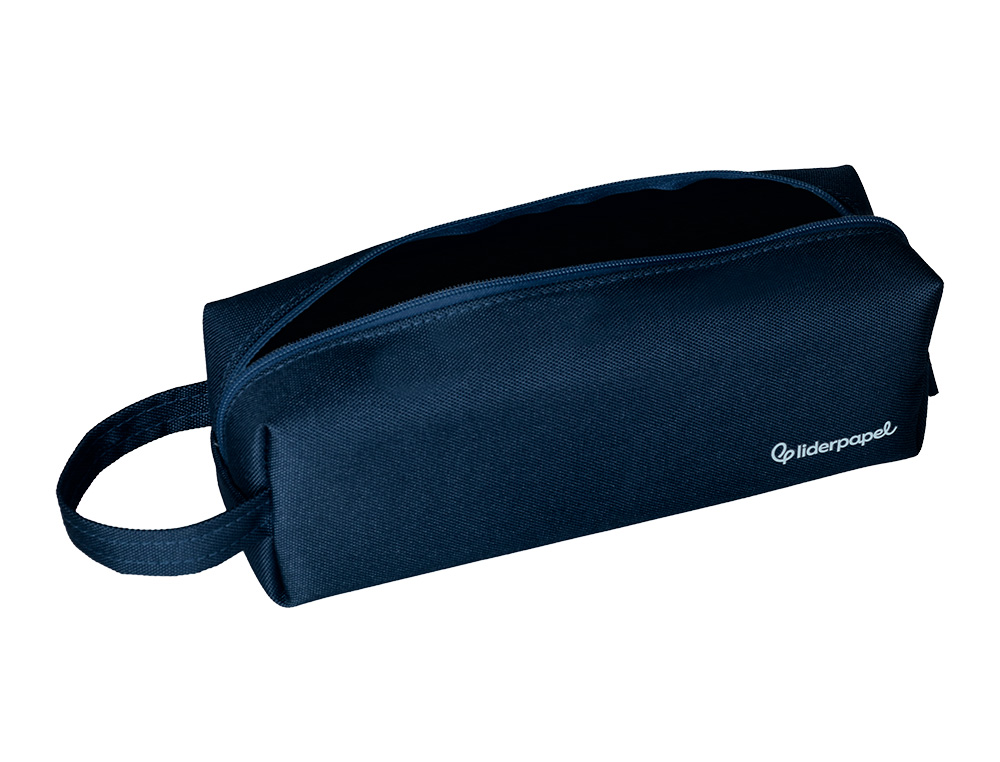 ESTOJO ESCOLAR LIDERPAPEL CLASSIC RETANGULAR COM ASA 210X70 MM AZUL MARINHO