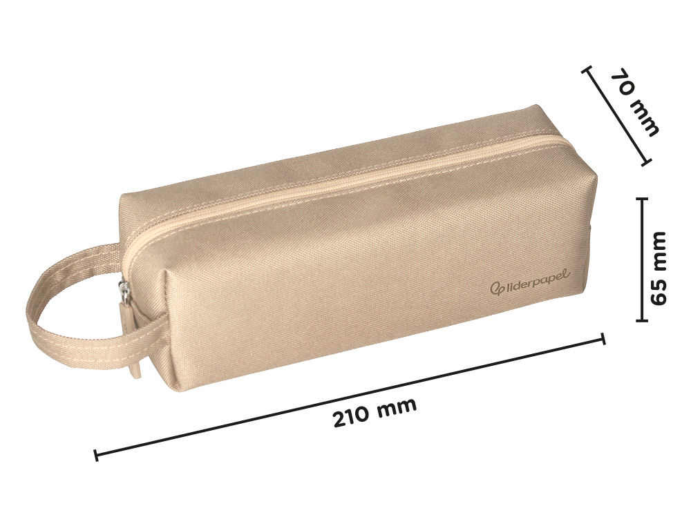 ESTOJO ESCOLAR LIDERPAPEL RETANGULAR COM ASA 210X70 MM ROSA