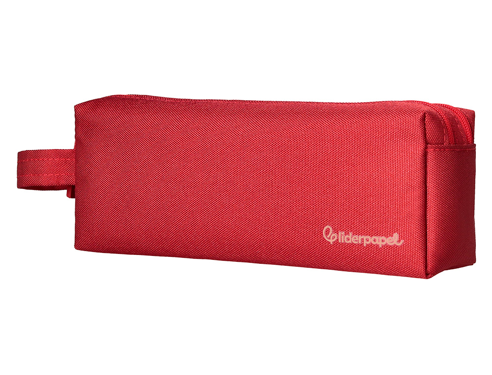 ESTOJO ESCOLAR LIDERPAPEL CLASSIC RETANGULAR COM ASA 2 FECHOS 210X80 MM VERMELHO