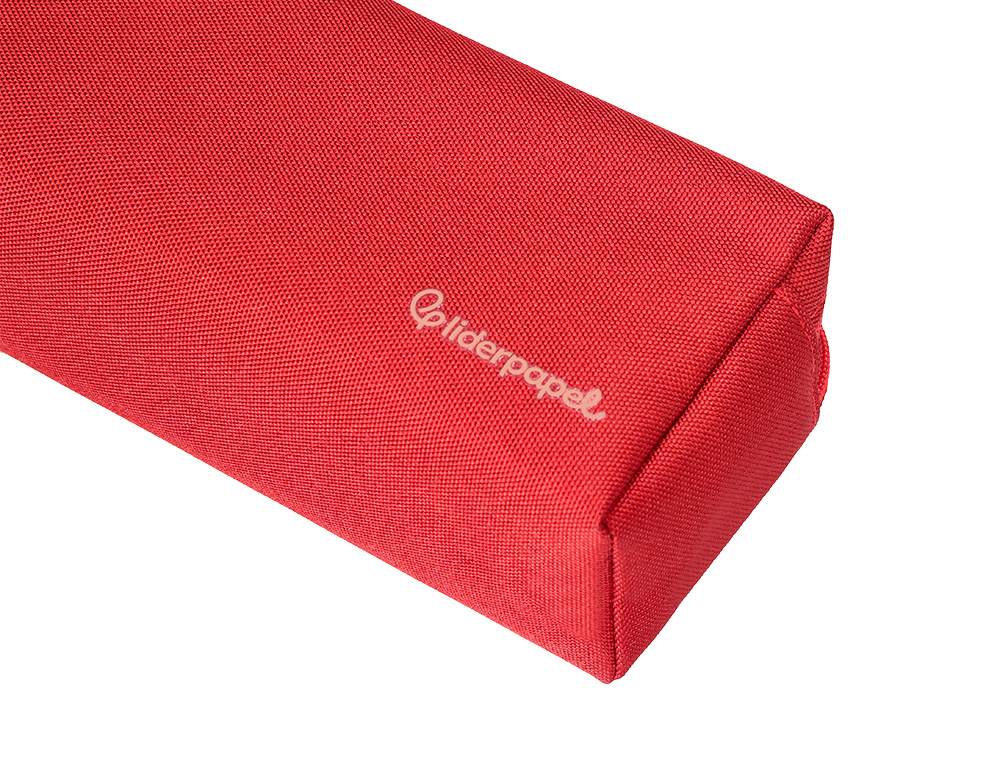 ESTOJO ESCOLAR LIDERPAPEL CLASSIC RETANGULAR COM ASA 2 FECHOS 210X80 MM VERMELHO