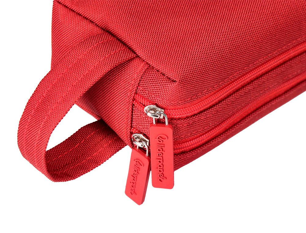 ESTOJO ESCOLAR LIDERPAPEL CLASSIC RETANGULAR COM ASA 2 FECHOS 210X80 MM VERMELHO