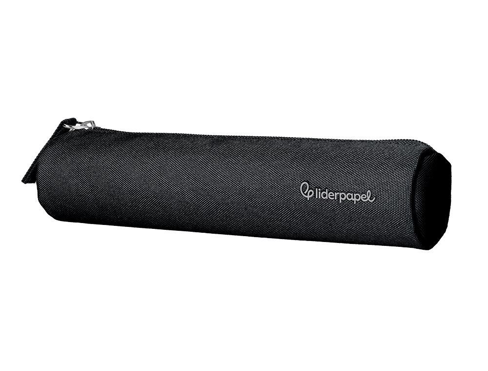 ESTOJO ESCOLAR LIDERPAPEL CILINDRICO ESTREITO 220X45 MM PRETO