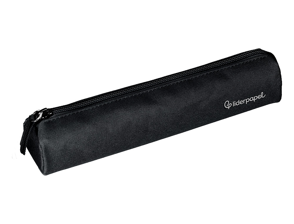 ESTOJO ESCOLAR LIDERPAPEL CILINDRICO ESTREITO 220X45 MM PRETO