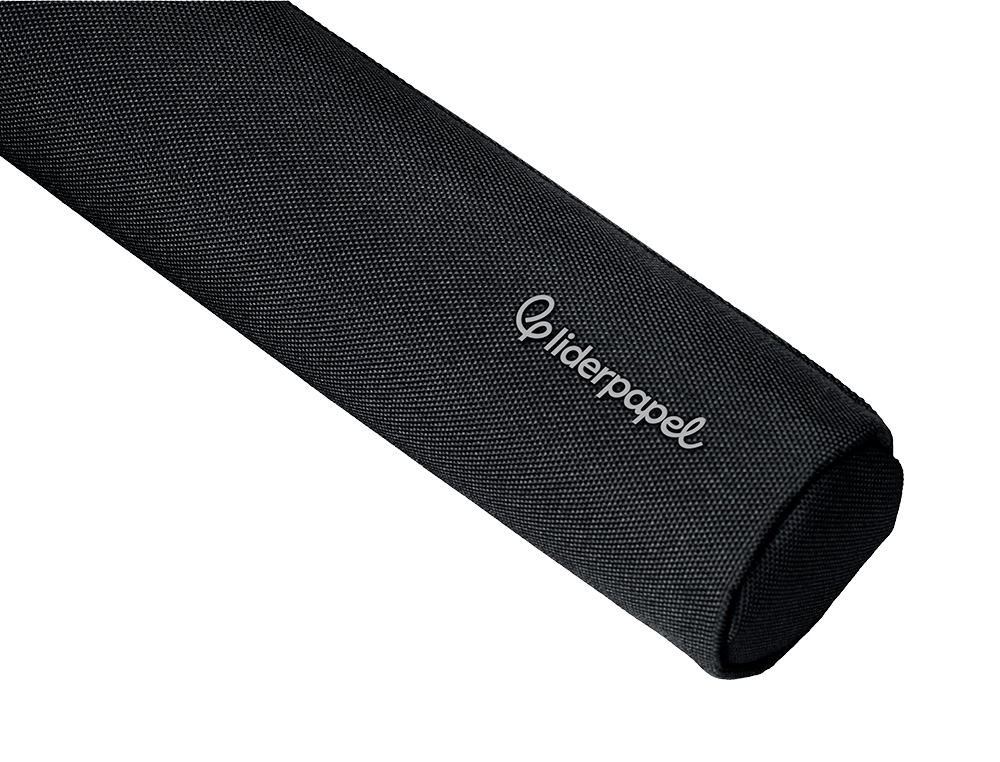 ESTOJO ESCOLAR LIDERPAPEL CILINDRICO ESTREITO 220X45 MM PRETO
