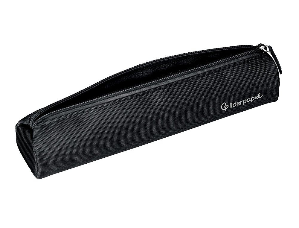 ESTOJO ESCOLAR LIDERPAPEL CILINDRICO ESTREITO 220X45 MM PRETO