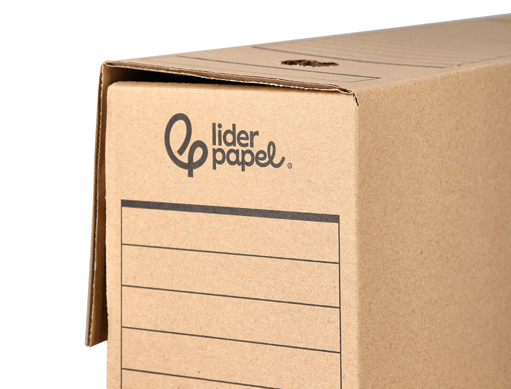 CAIXA PARA ARQUIVO MORTO LIDERPAPEL FOLIO PROLONGADO CARTAO RECICLADO 325 GR LOMBADA 116 MM KRAFT 388X116X275 MM