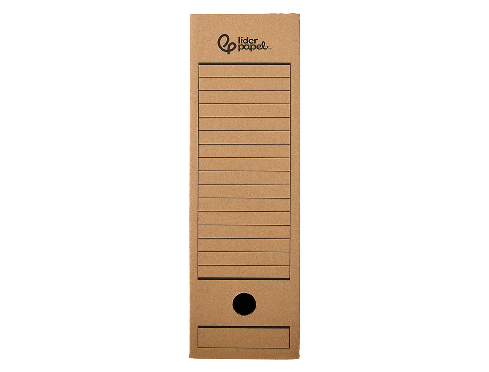 CAIXA PARA ARQUIVO MORTO LIDERPAPEL FOLIO PROLONGADO CARTAO RECICLADO 325 GR LOMBADA 116 MM KRAFT 388X116X275 MM