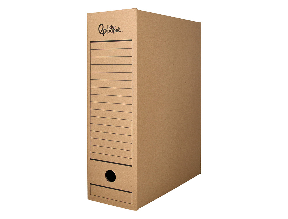CAIXA PARA ARQUIVO MORTO LIDERPAPEL FOLIO PROLONGADO CARTAO RECICLADO 325 GR LOMBADA 116 MM KRAFT 388X116X275 MM