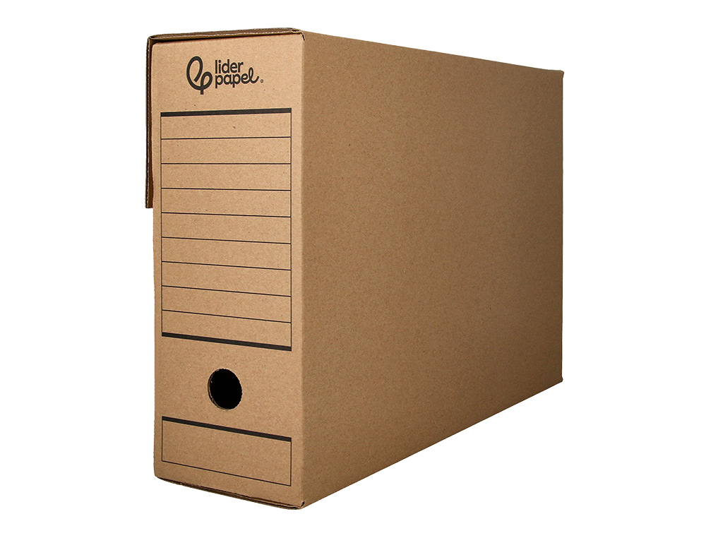 CAIXA PARA ARQUIVO MORTO LIDERPAPEL FOLIO PROLONGADO CARTAO RECICLADO 325 GR LOMBADA 116 MM KRAFT 388X116X275 MM