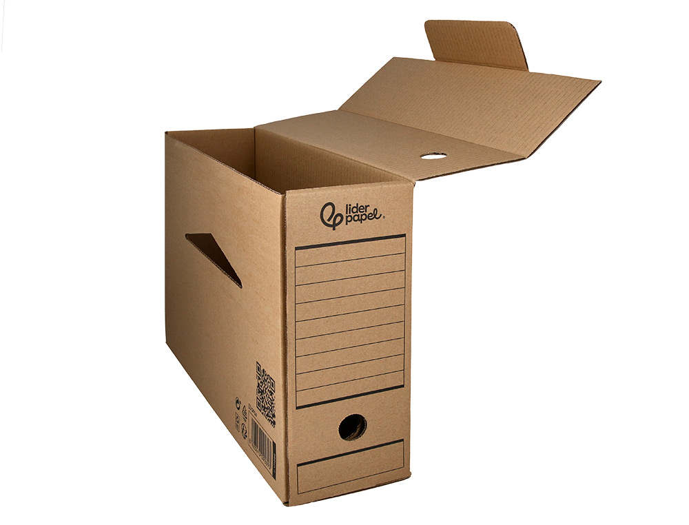 CAIXA PARA ARQUIVO MORTO LIDERPAPEL FOLIO PROLONGADO CARTAO RECICLADO 325 GR LOMBADA 116 MM KRAFT 388X116X275 MM