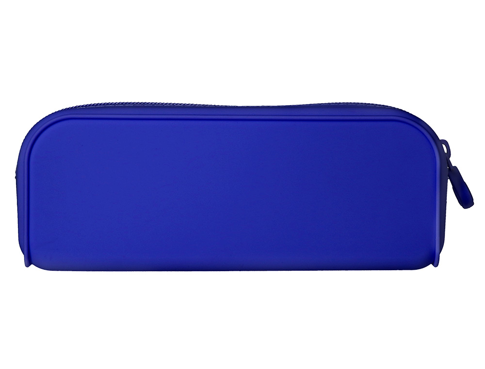 ESTOJO ESCOLAR ANTARTIK PRISMA SILICONE SOFT RETANGULAR 185X50X75 MM AZUL ESCURO