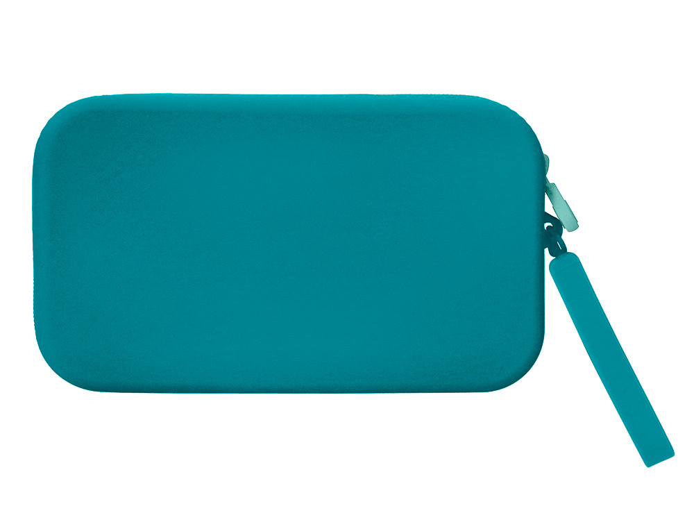 ESTOJO ESCOLAR ANTARTIK TROPICAL DIVE SILICONE SOFT RETANGULAR 190X120X25 MM AZUL TURQUESA