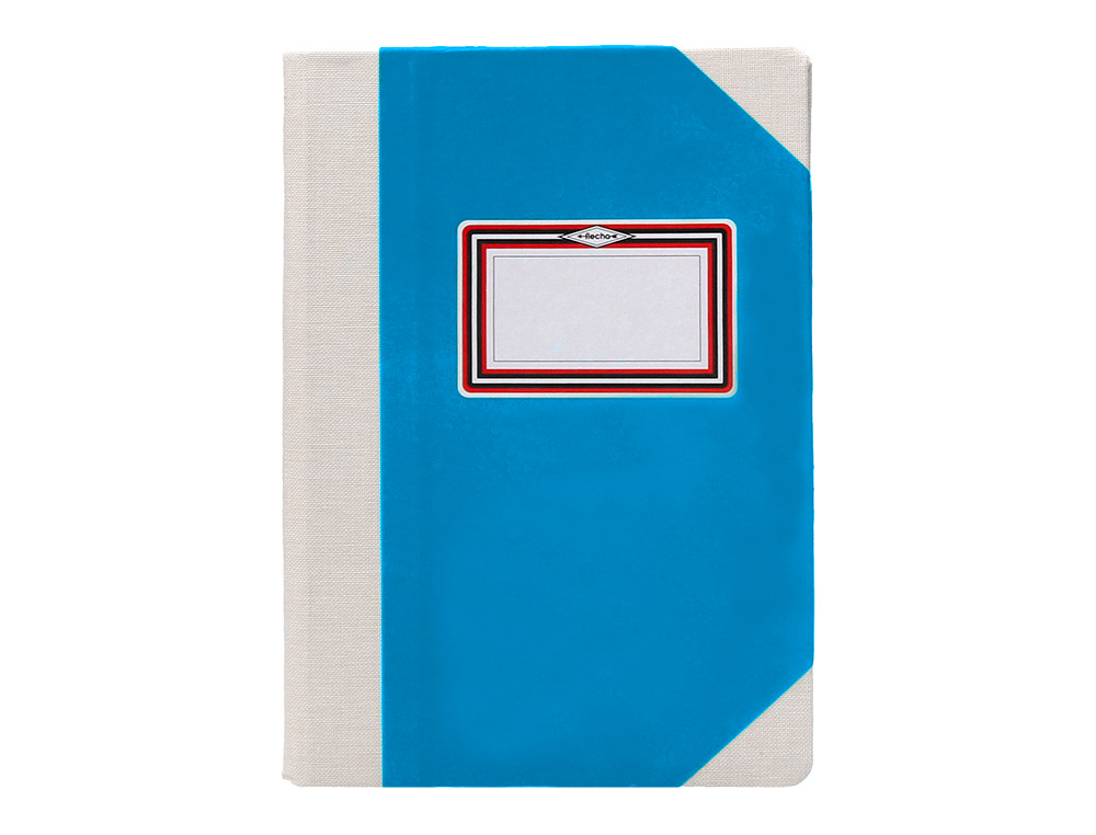 LIVRO DE CARTAO COSIDO FERNANDES FLECHA DIN A4+ LISO 50 FOLHAS 100 GR AZUL