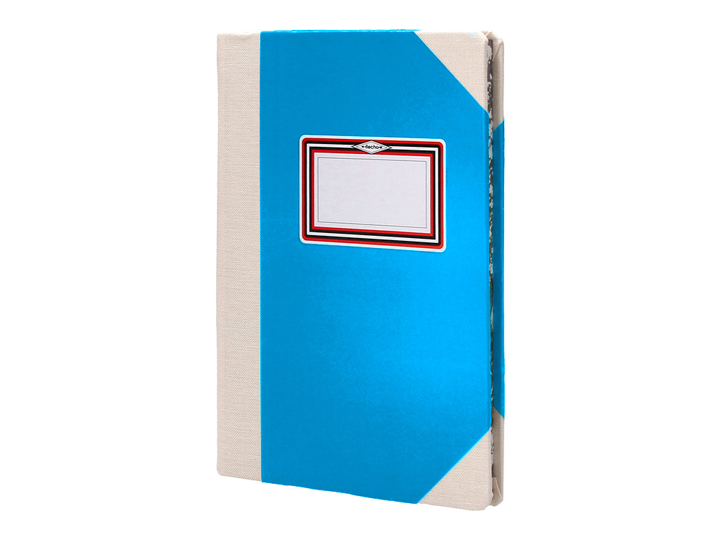 LIVRO DE CARTAO COSIDO FERNANDES FLECHA DIN A4+ LISO 50 FOLHAS 100 GR AZUL