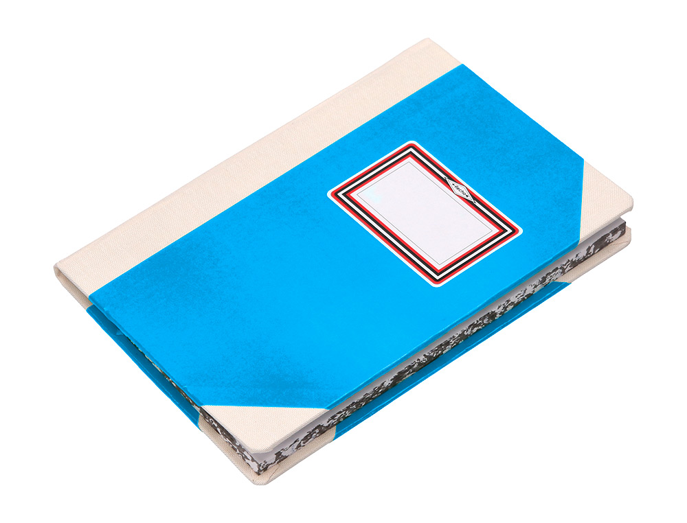 LIVRO DE CARTAO COSIDO FERNANDES FLECHA DIN A4+ LISO 50 FOLHAS 100 GR AZUL